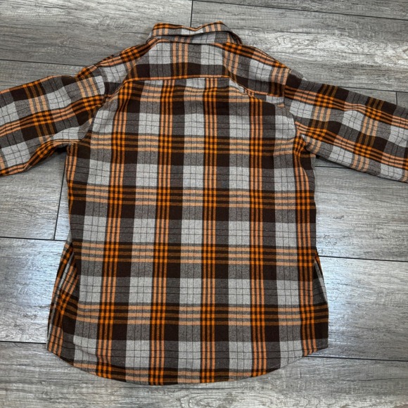 Italian Design Flannel Shirt Plaid Checkered Button Up Long Sleeve L - Picture 7 of 7